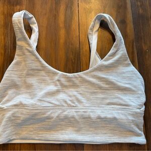 Women's Light Gray and white reversible sports bra